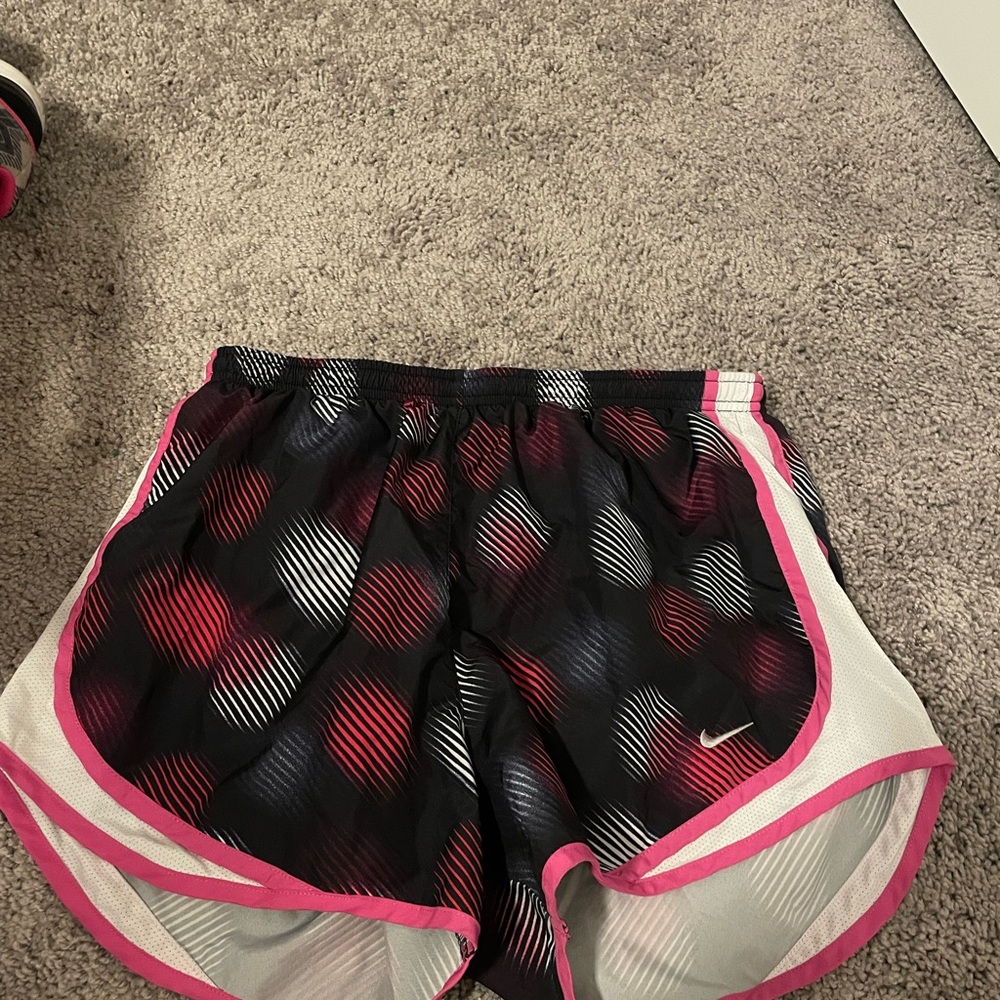 Nike Black and Pink Athletic Shorts Lightweight Breathable